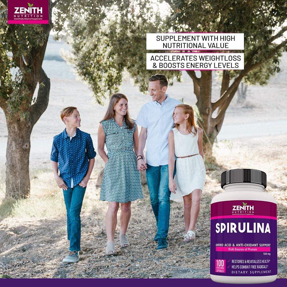 Spirulina 500mg - 100 Veg Caps - Image 3