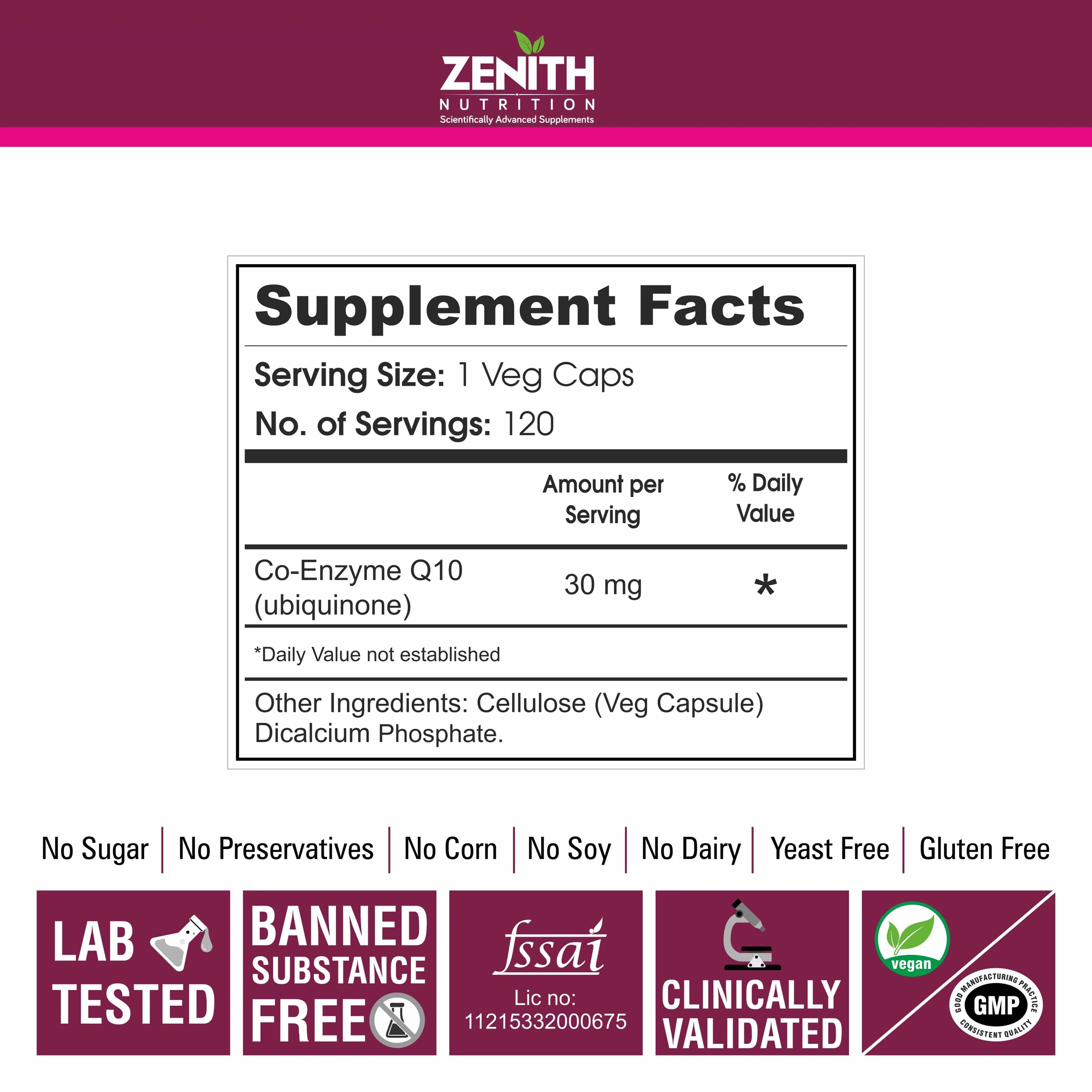 CoQ10 30mg - 120 Veg caps - Image 4