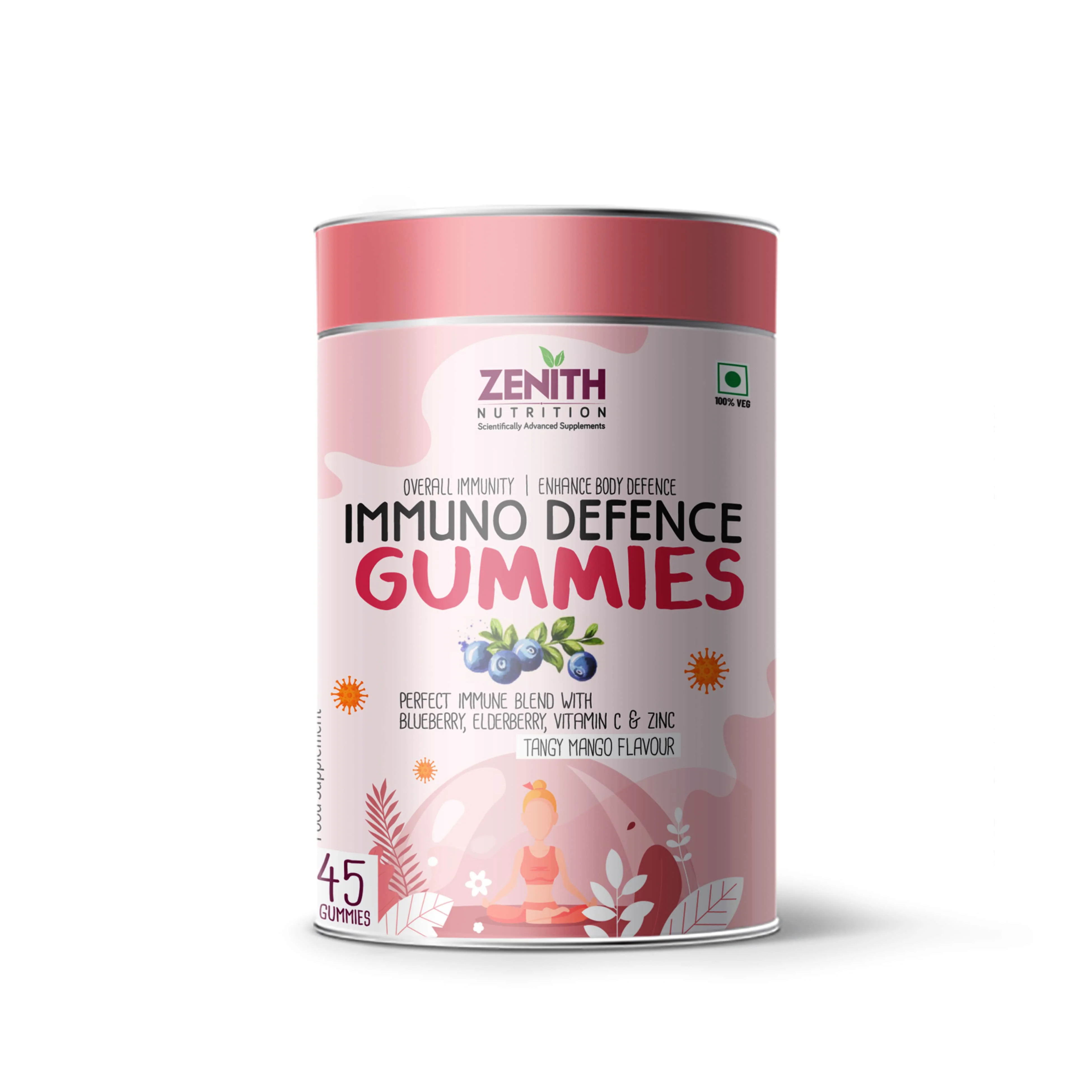 Zenith Nutrition Immuno Defence Gummies - 45 counts | Chewable | Boosts Immunity | Protects From Infections