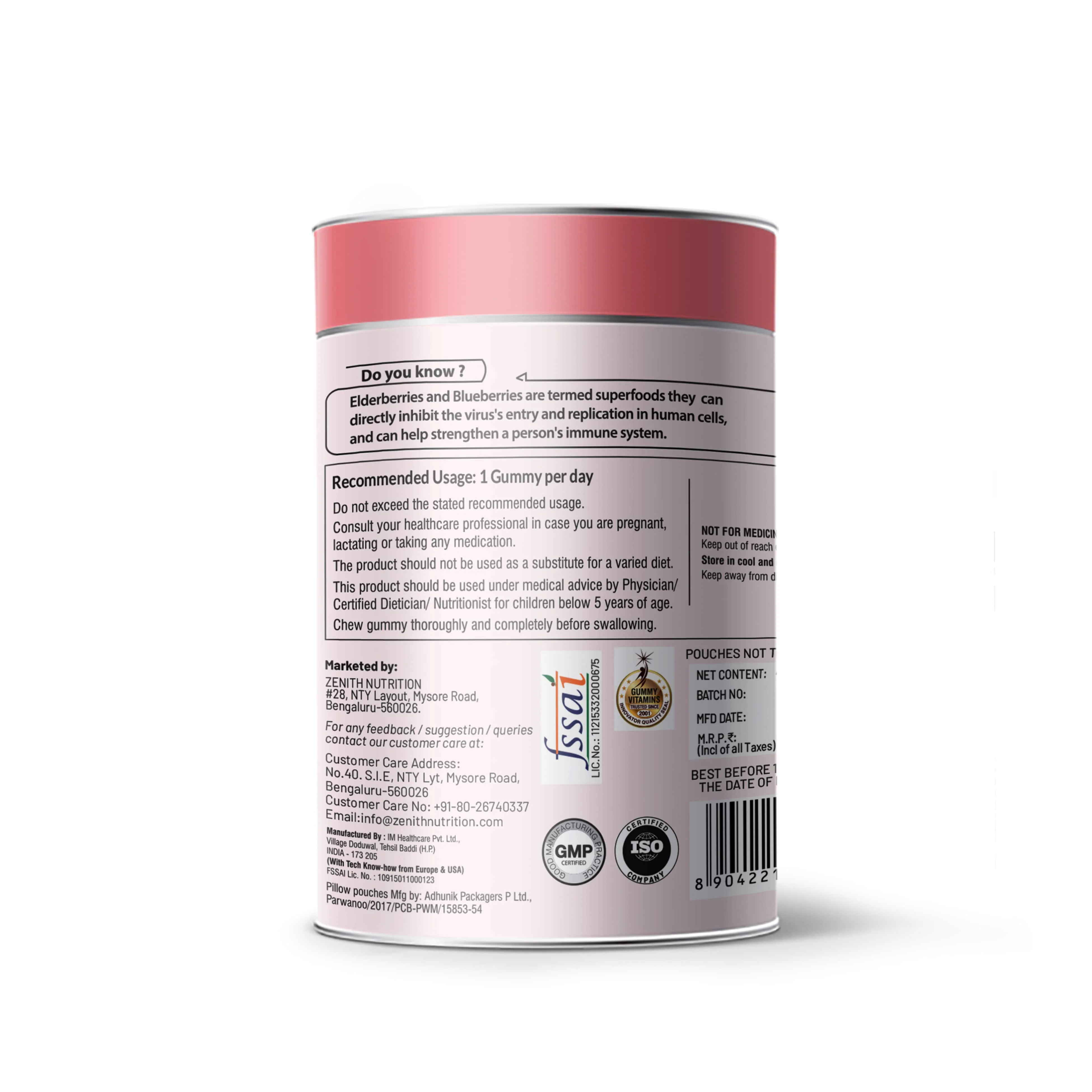 Zenith Nutrition Immuno Defence Gummies - 45 counts | Chewable | Boosts Immunity | Protects From Infections - Image 2