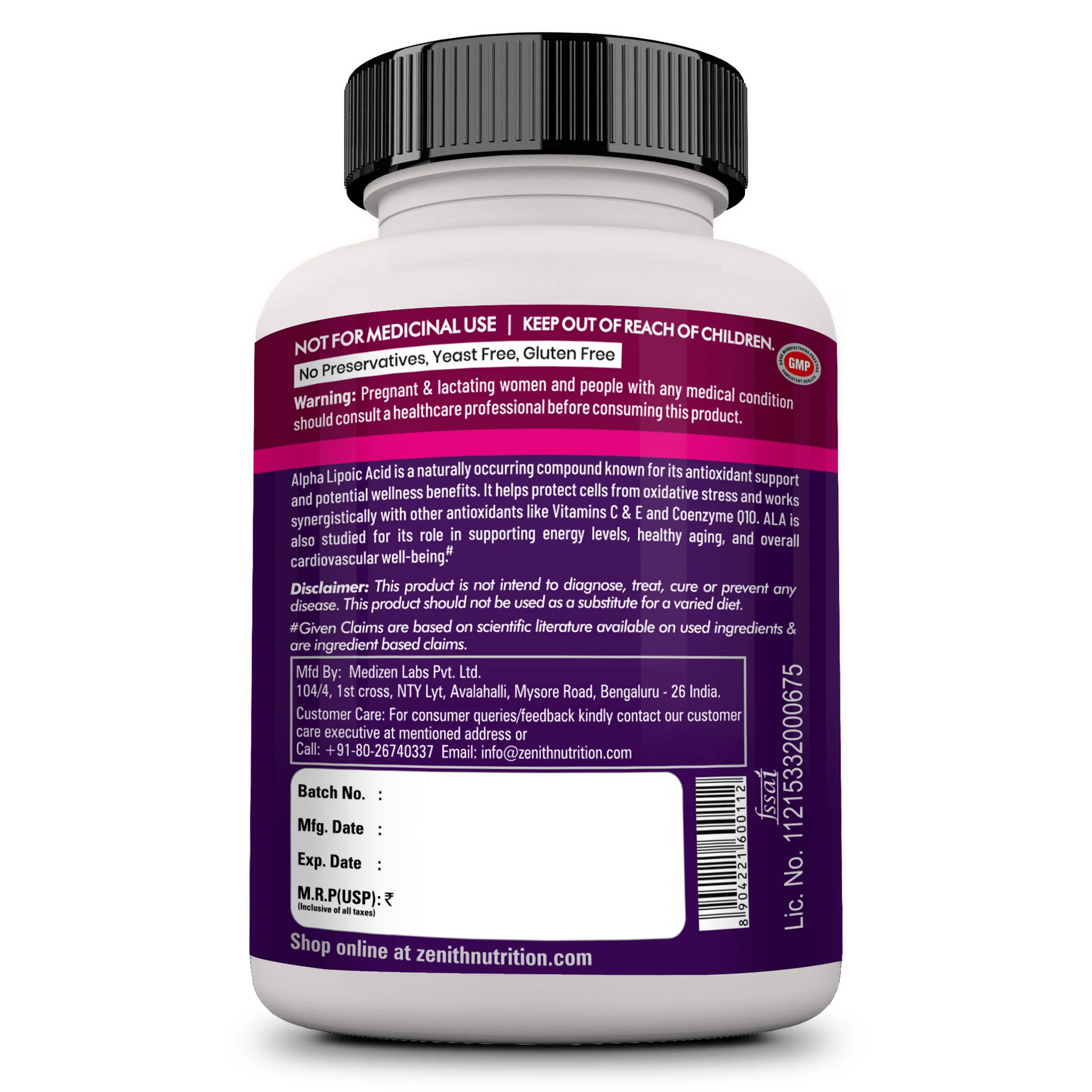 Alpha Lipoic Acid 300mg - 120 Veg caps - Image 6
