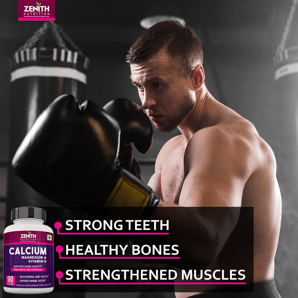 Calcium Magnesium & Vitamin D - 90 Veg caps - Image 3