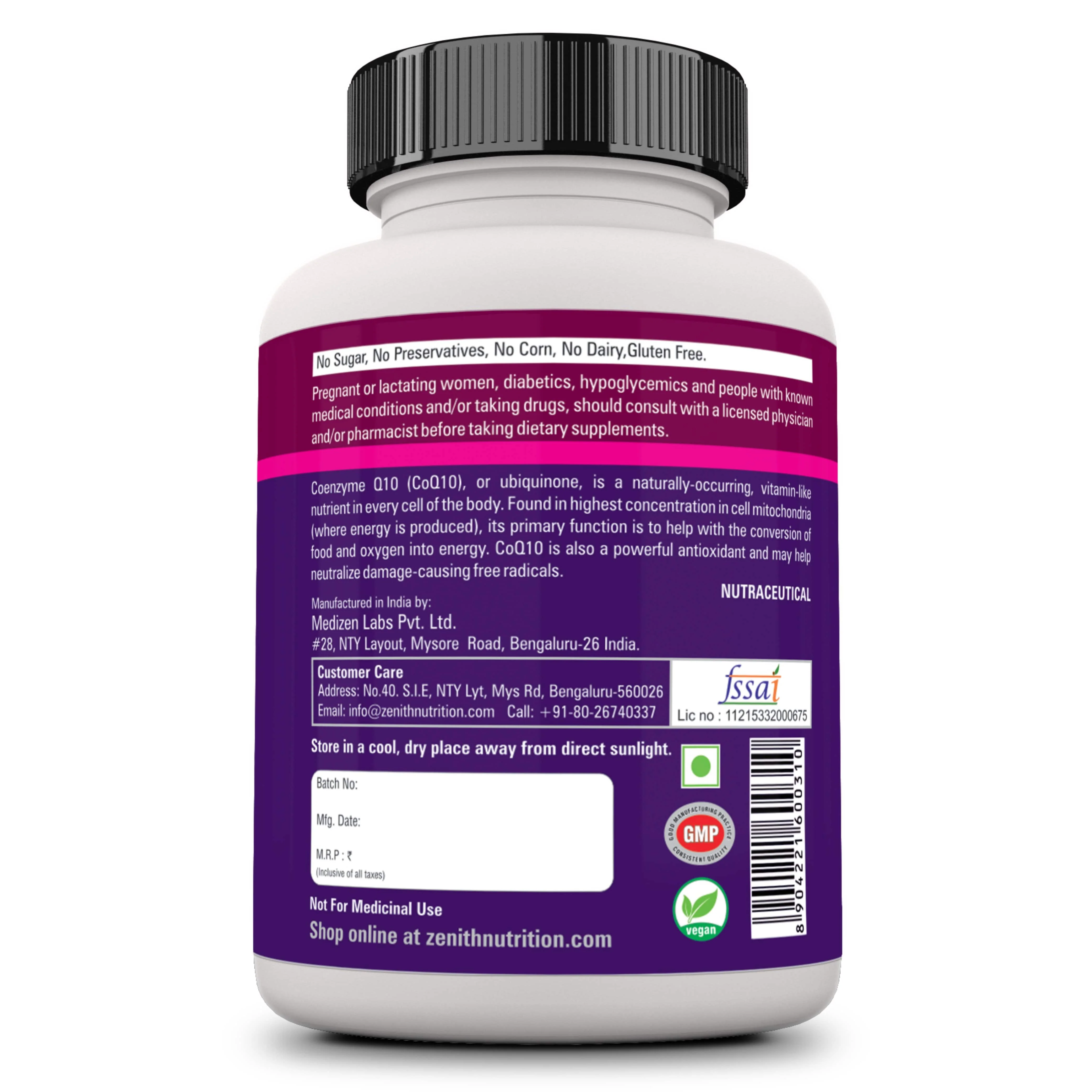 CoQ10 100mg - 60 Veg caps - Image 4