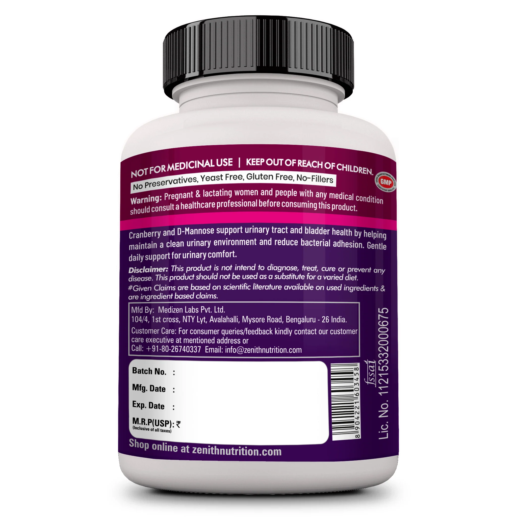 Cranberry + D-Mannose  - 60 Veg caps - Image 6