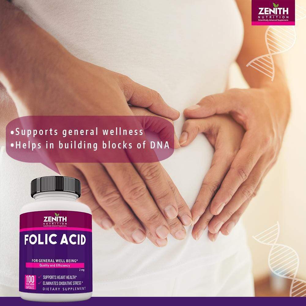 Folic Acid 2mg - 100 Veg caps - Image 7