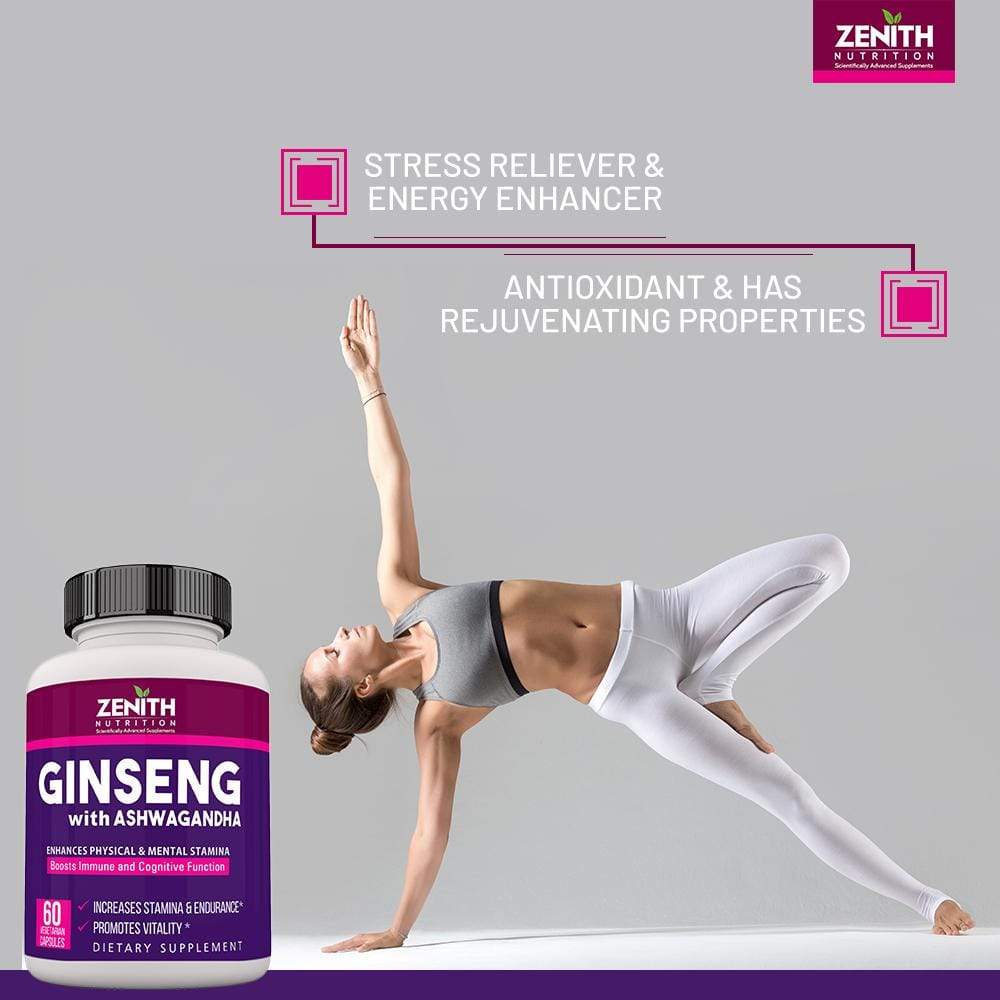 Ginseng With Ashwagandha - 60 Veg caps - Image 3