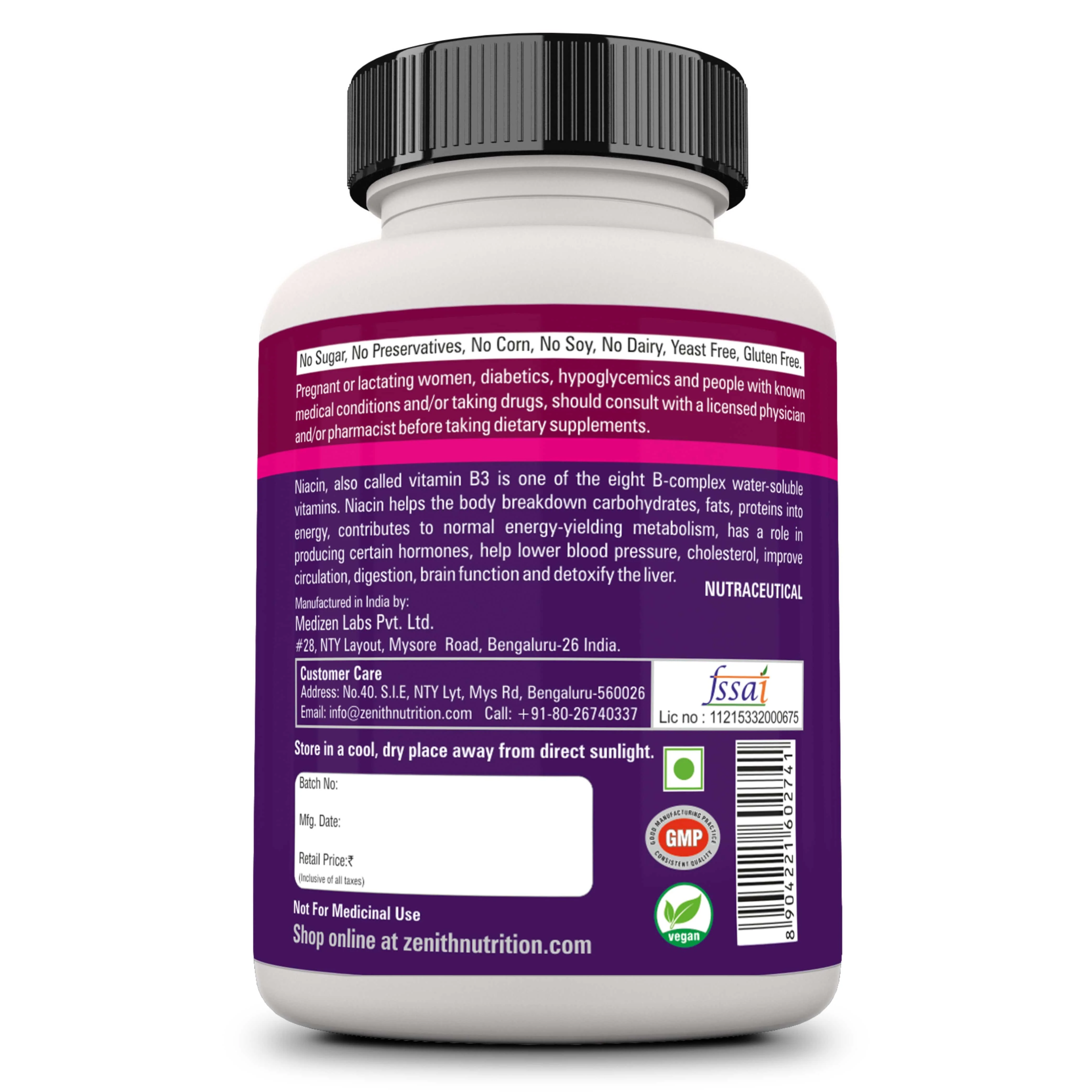 Niacin / Vitamin B3- 100 Veg caps - Image 5