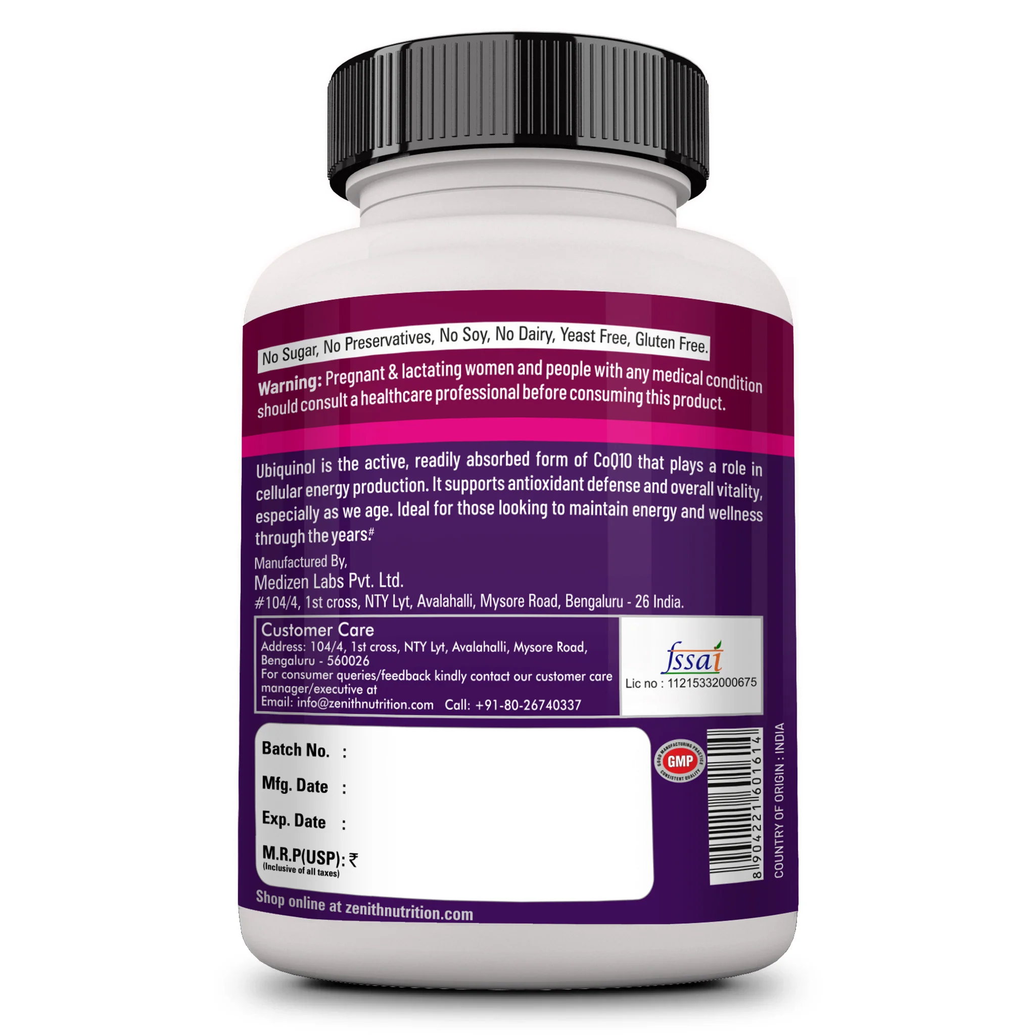 Ubiquinol 200mg - 30 Veg caps - Image 3