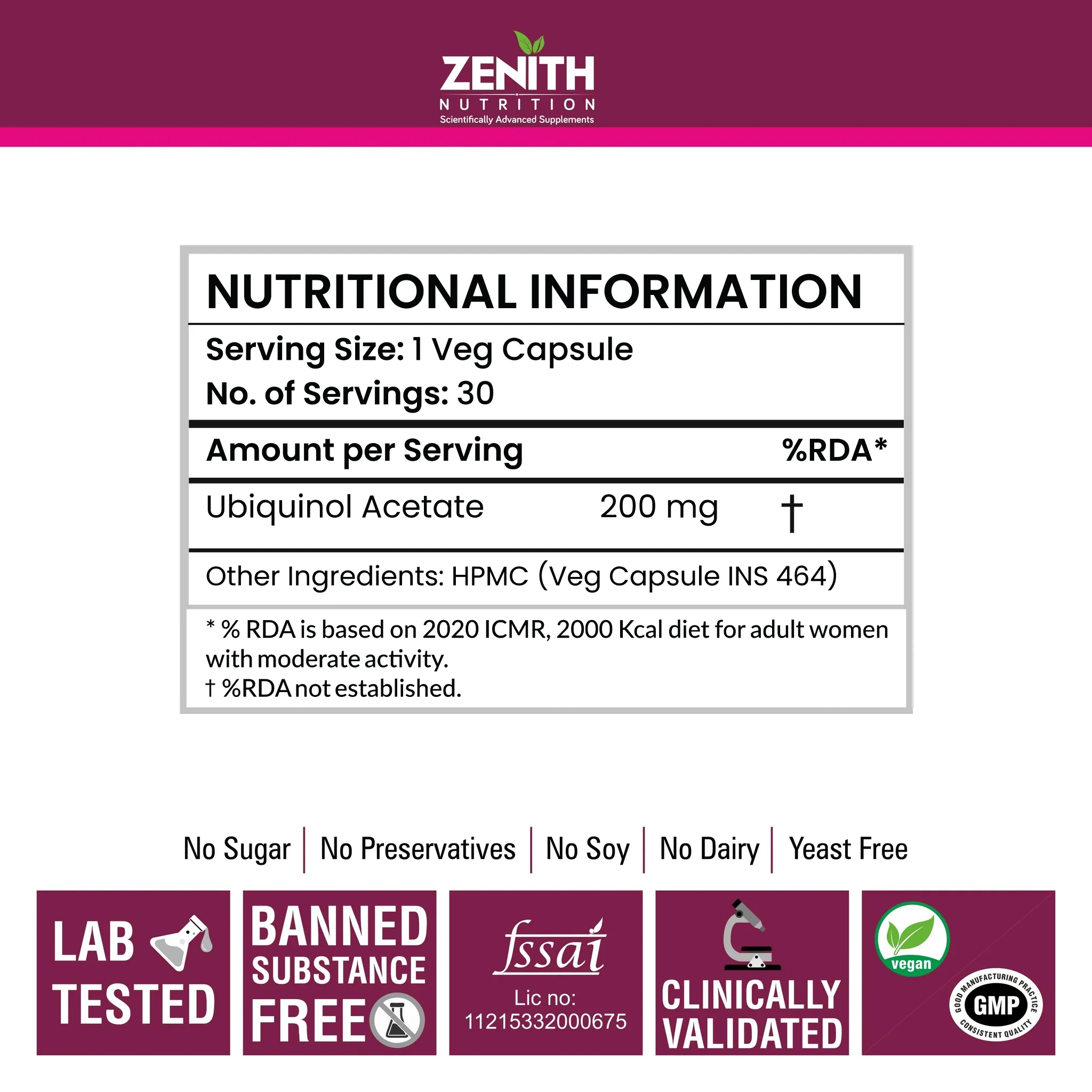 Ubiquinol 200mg - 30 Veg caps - Image 5