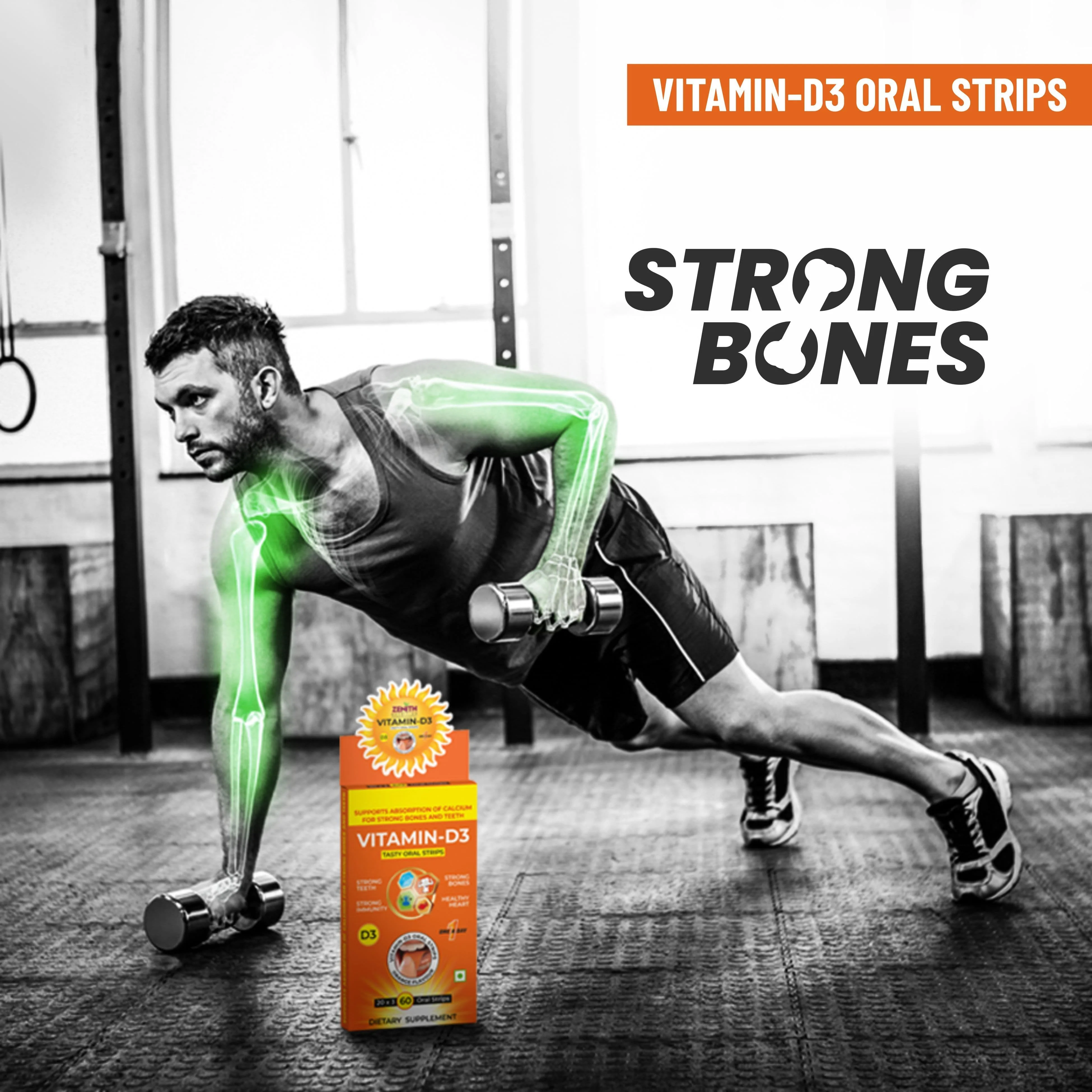 Vitamin D3 Tasty Oral Strips online in India 400 I.U. - Image 10