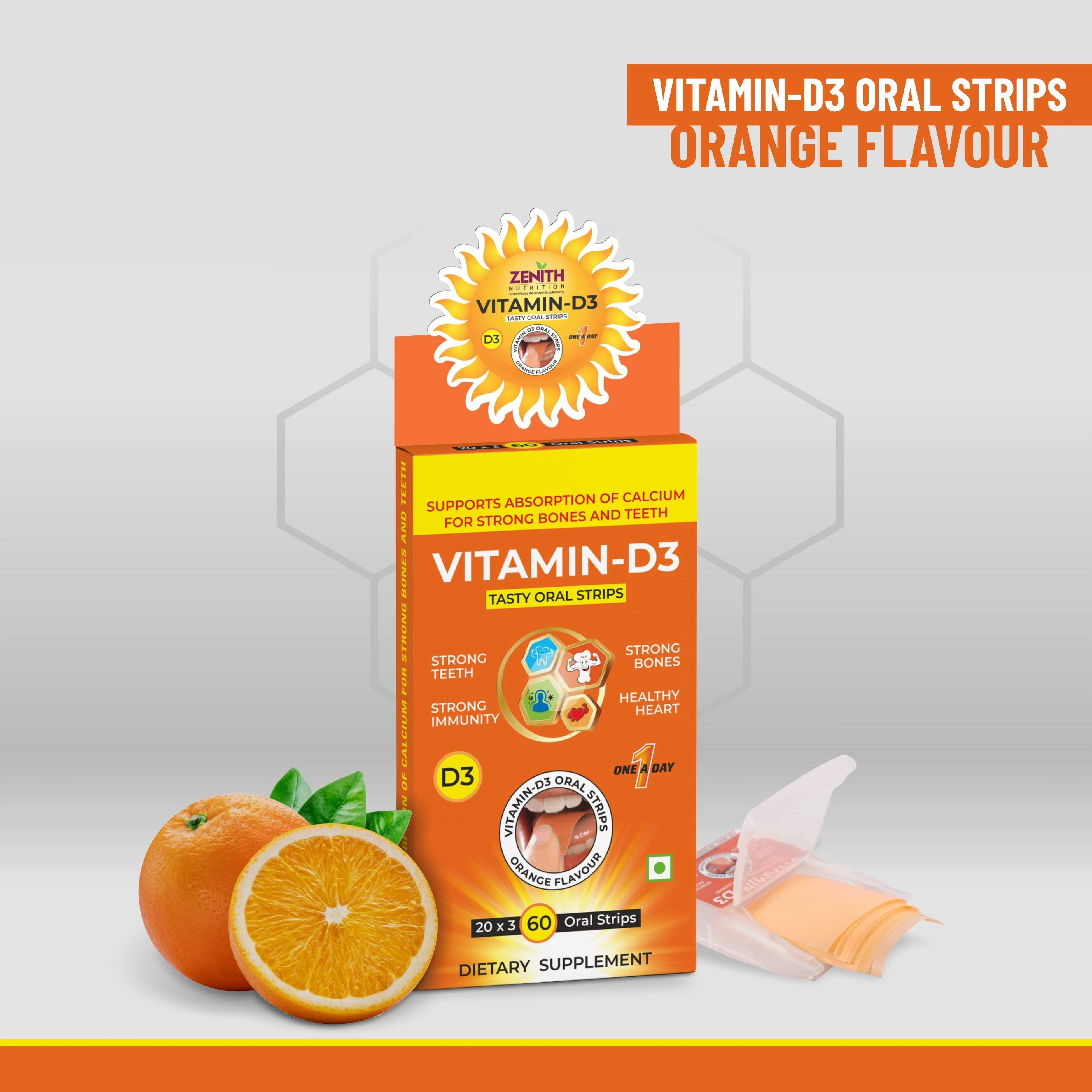Vitamin D3 Tasty Oral Strips online in India 400 I.U. - Image 5