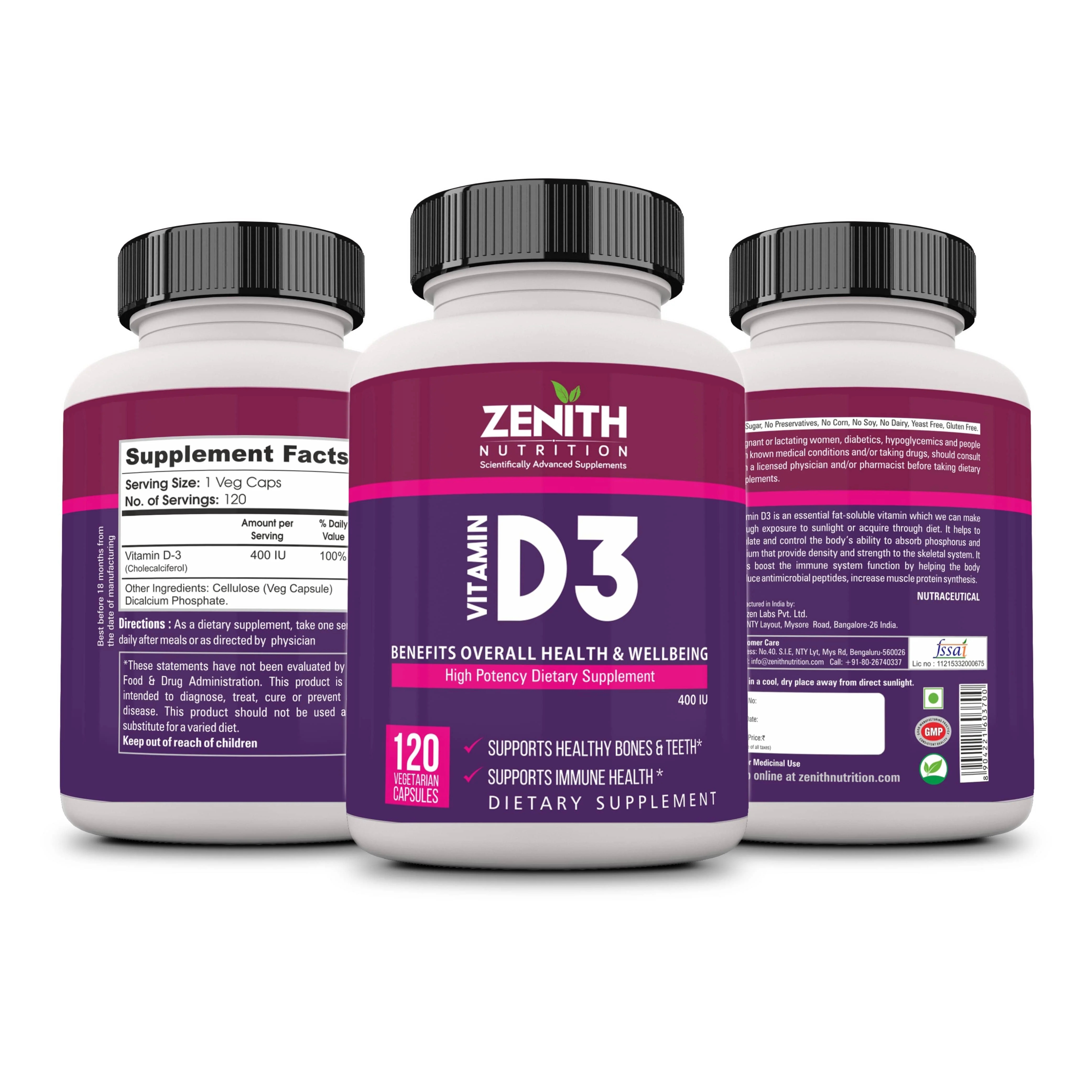 Vitamin D3 - 120 Veg caps - Image 6