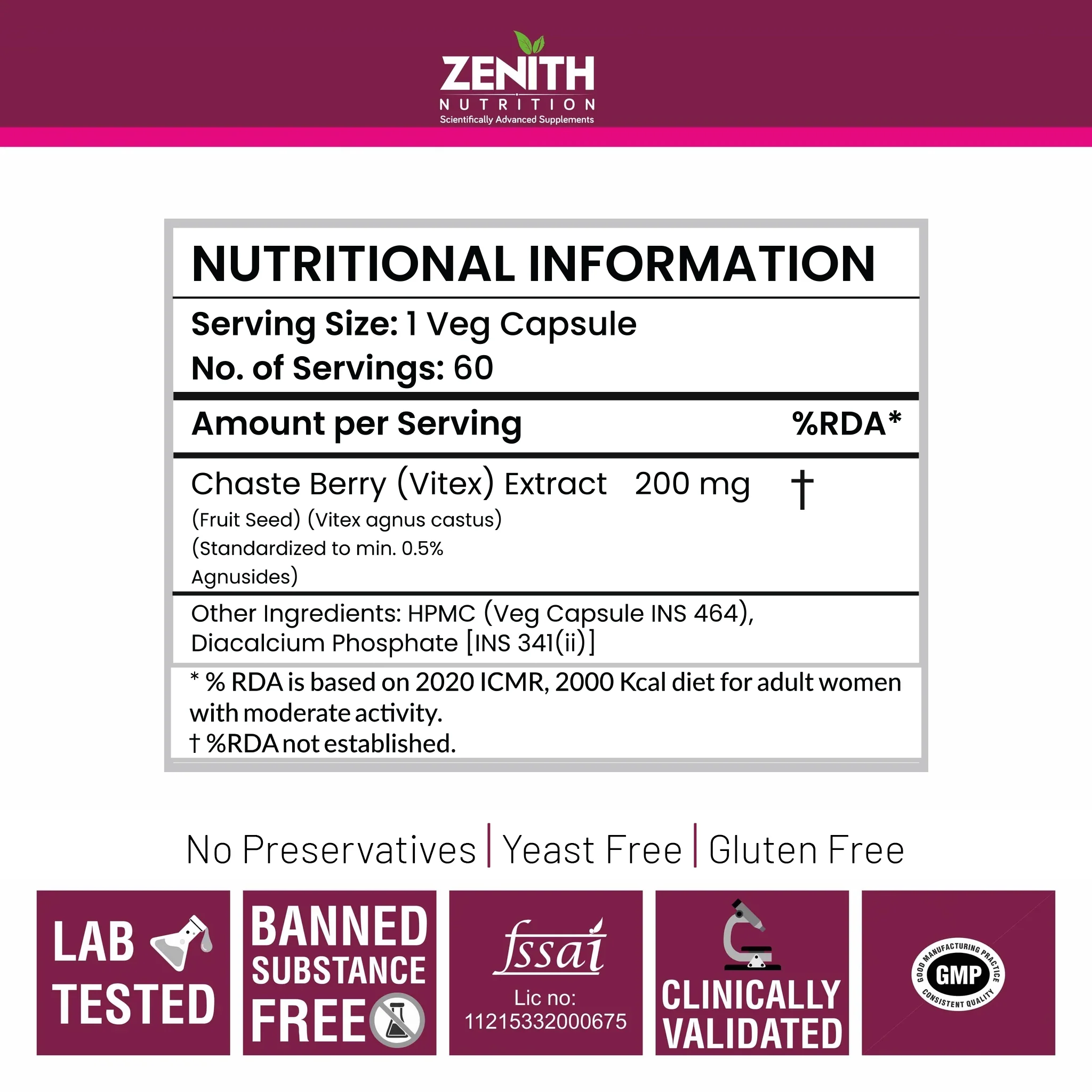 Chaste Berry 200mg - 60 Veg caps - Image 5