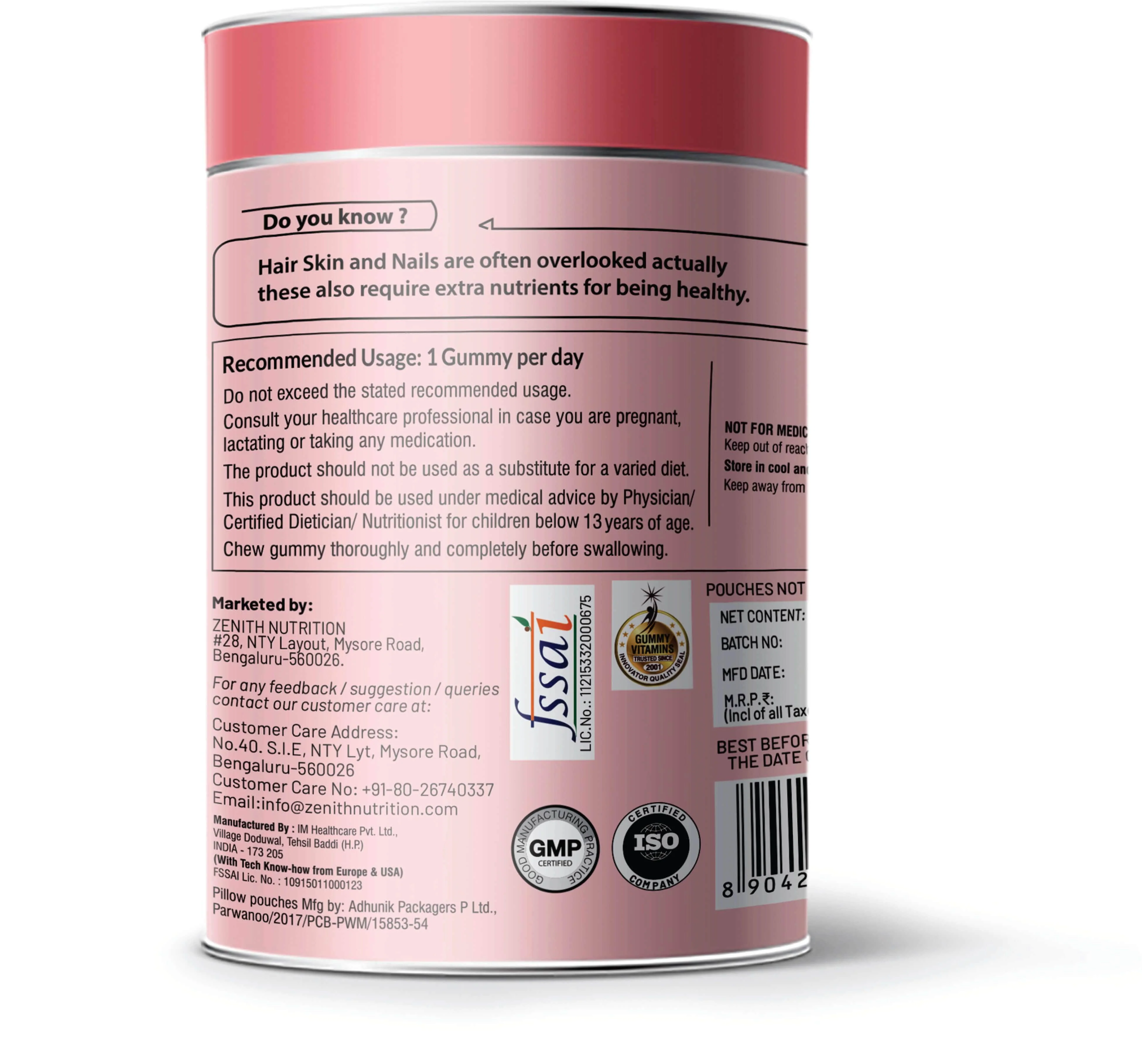Zenith Nutrition Hairfab Gummies - Image 3