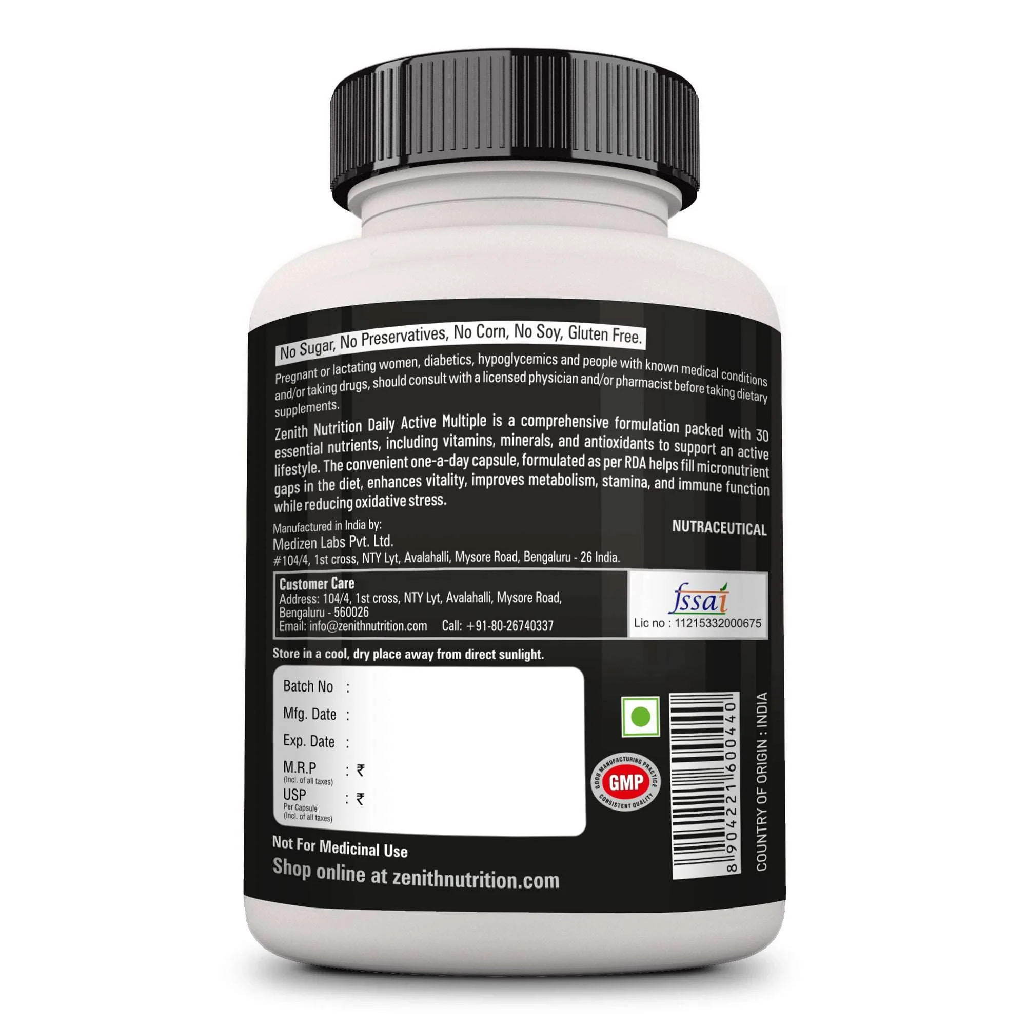 Multivitamin for Men & Women with Astaxanthin, Piperine & Ginseng - 60 veg capsules - Image 3