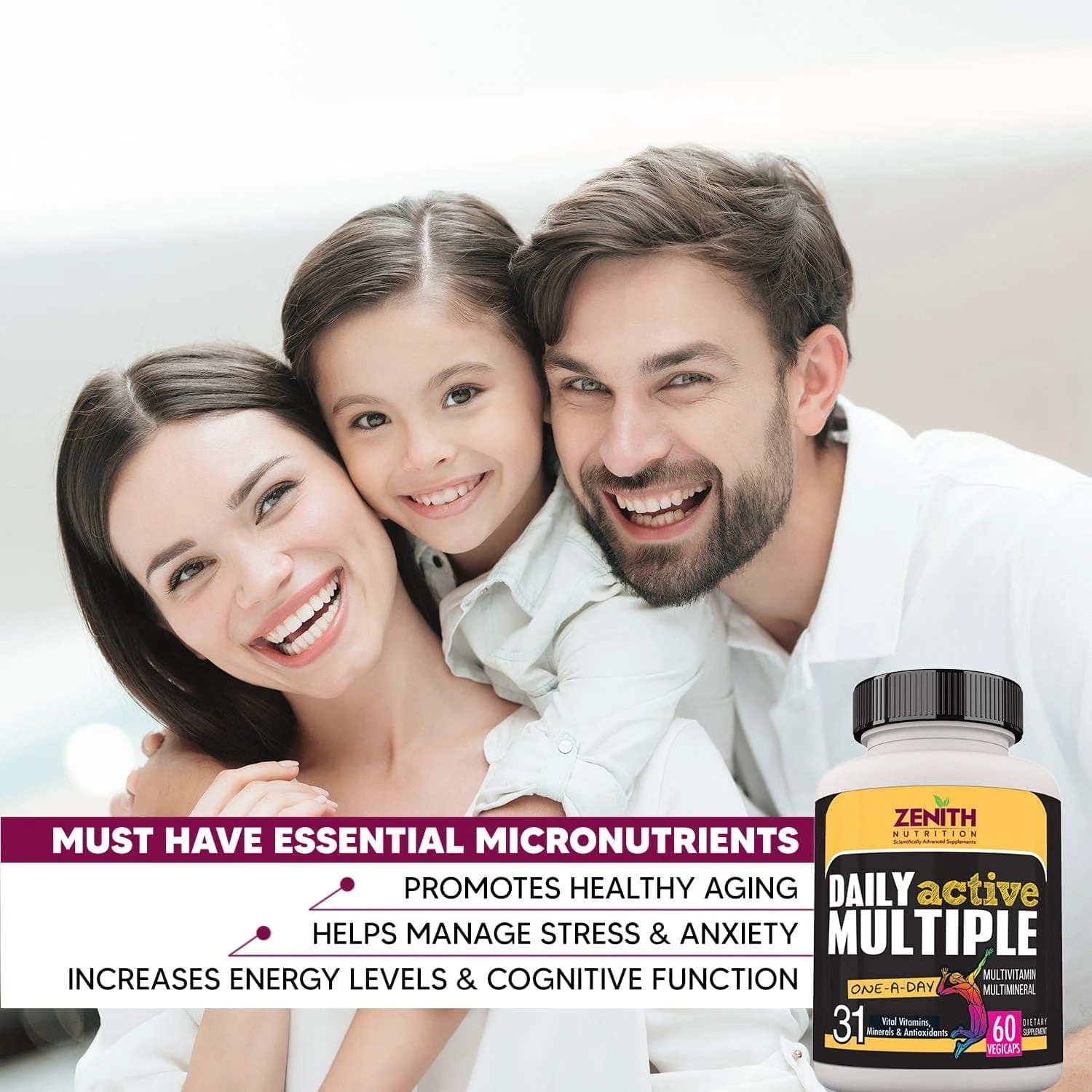 Multivitamin for Men & Women with Astaxanthin, Piperine & Ginseng - 60 veg capsules - Image 4