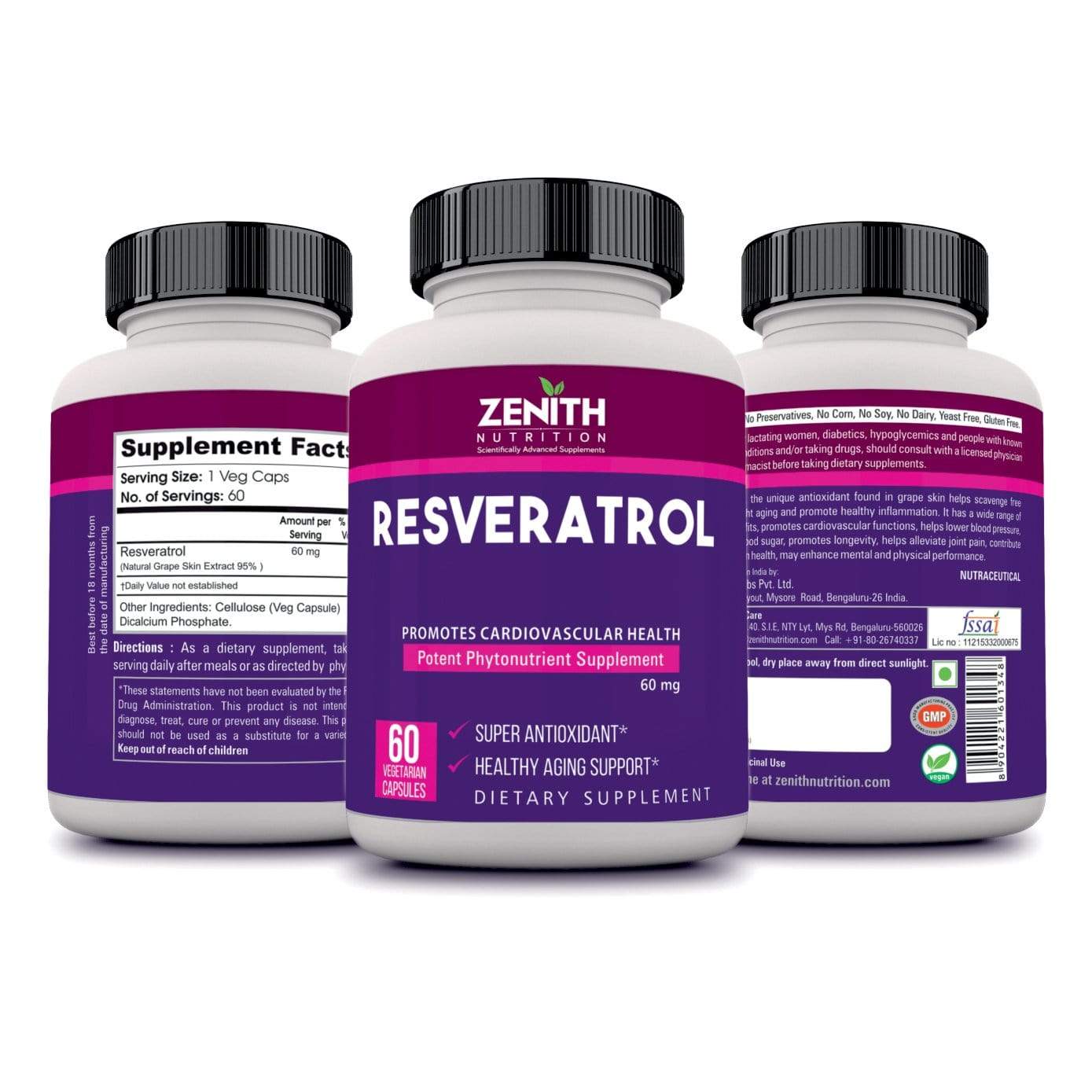 Resveratrol 60mg - 60 Veg caps - Image 7