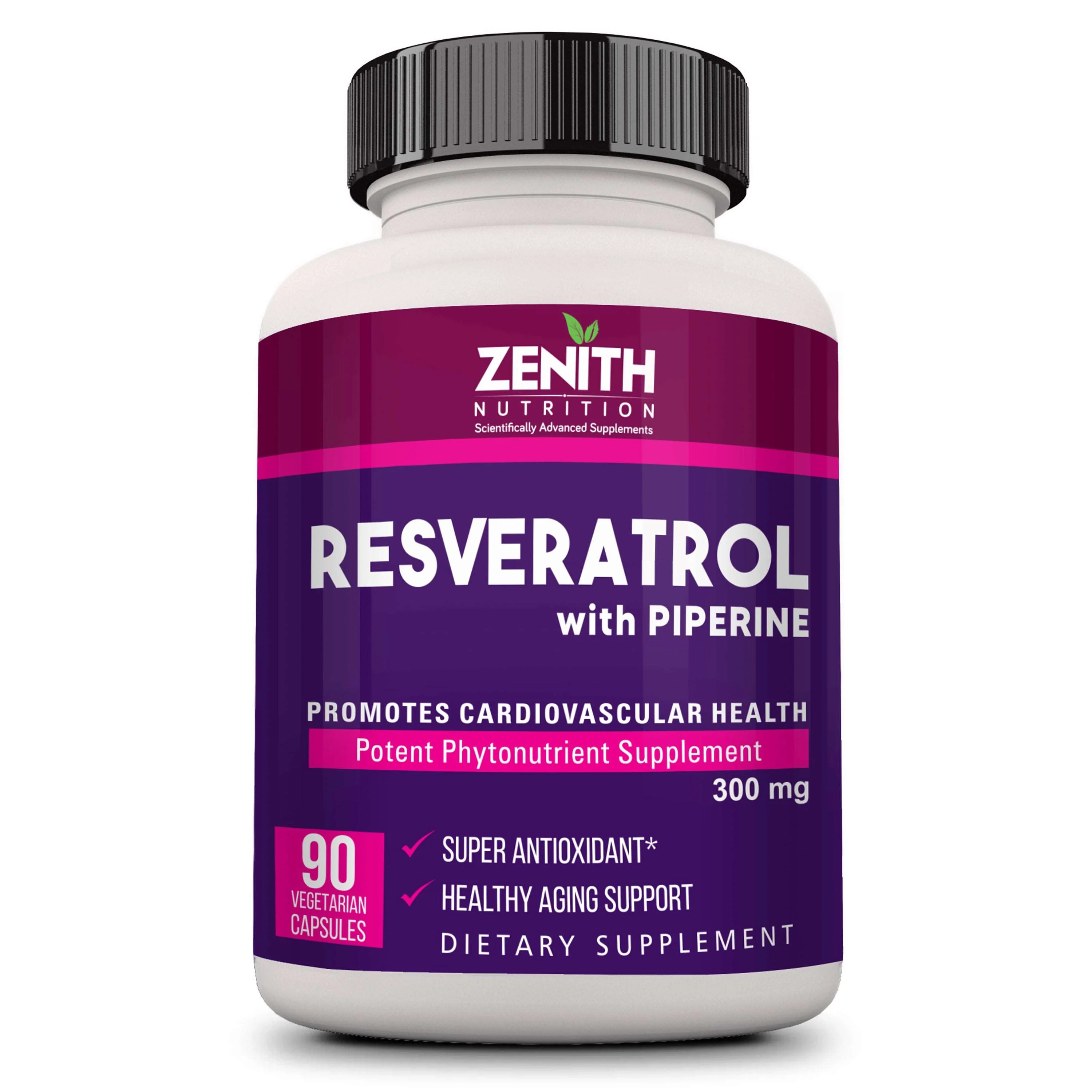 Zenith Nutrition Resveratrol with Piperine - 90 Veg Capsules | Super Antioxidant | Promotes Cardiovascular Health - Image 8
