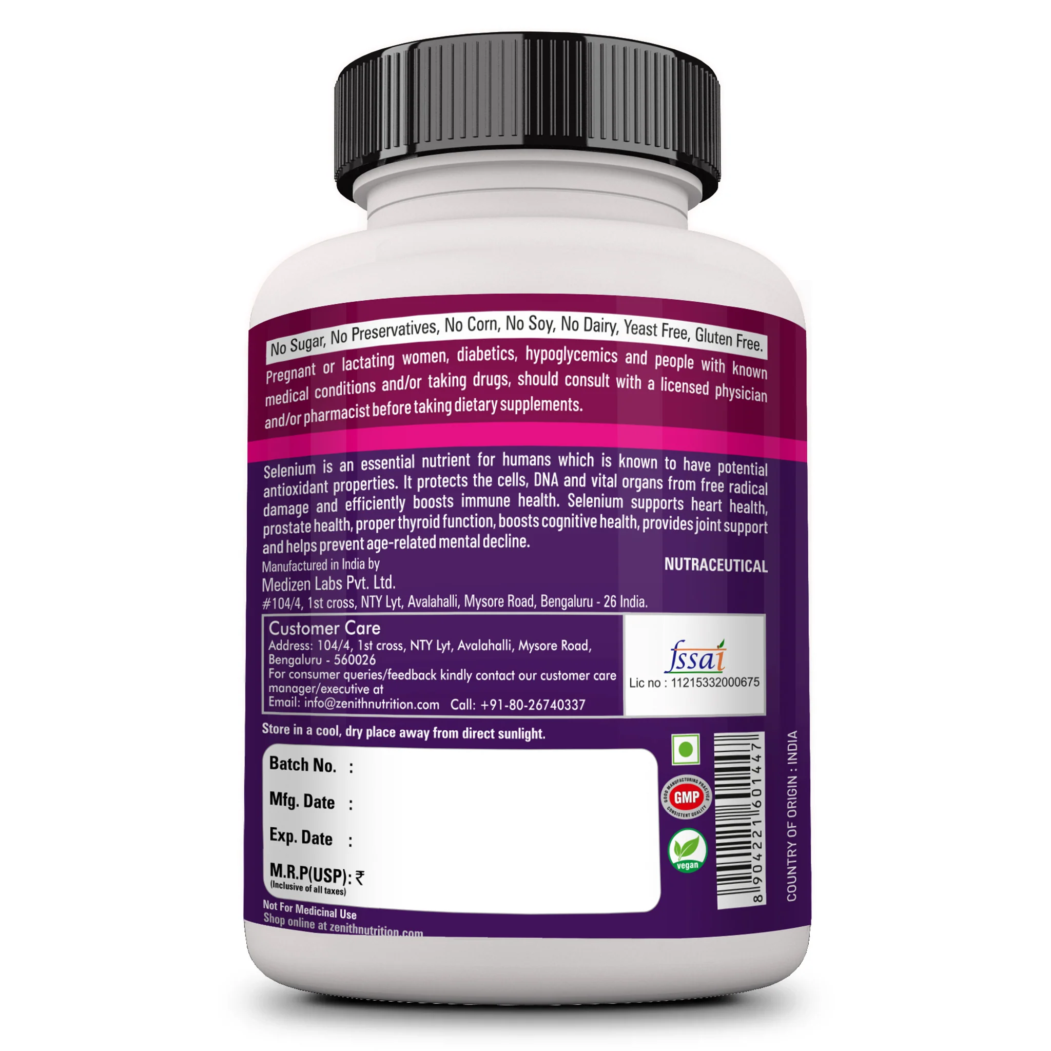 Selenium 40mcg - 120 Veg caps - Image 4