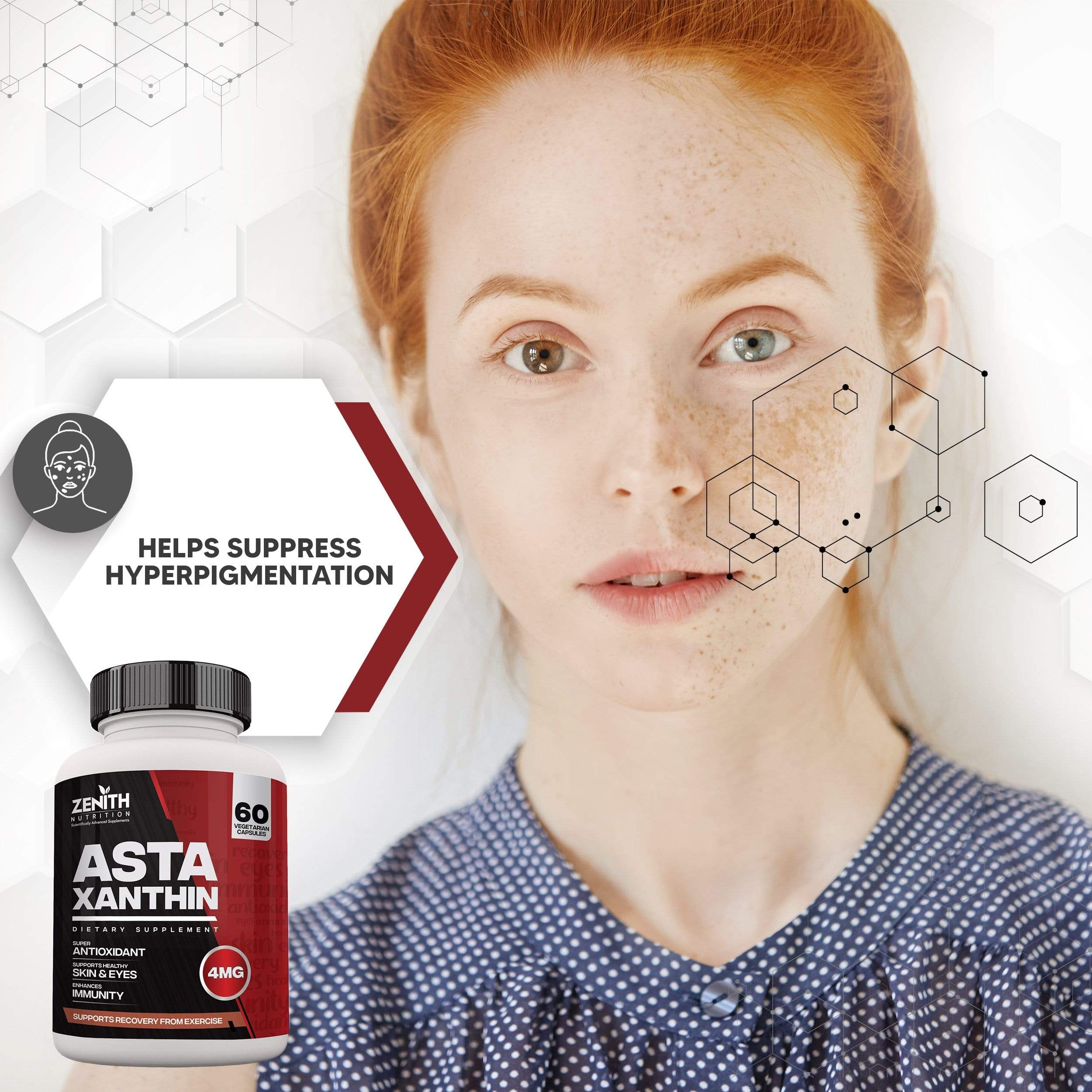 Zenith Nutrition Astaxanthin 4mg 60 capsules | Super Antioxidant | Supports Healthy Skin & Eyes | Enhances immunity - Image 4