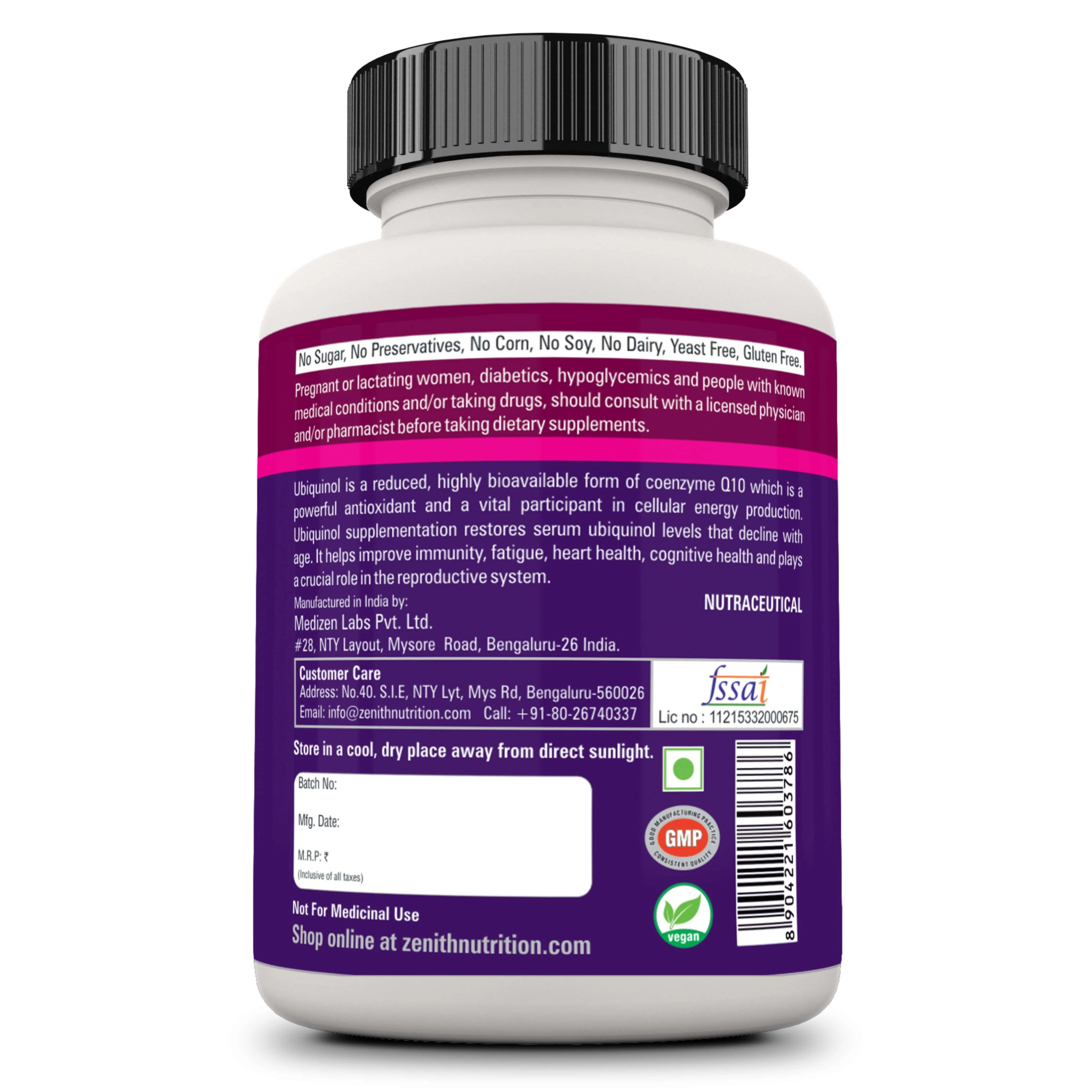 Ubiquinol 100mg - 30 Veg caps - Image 6