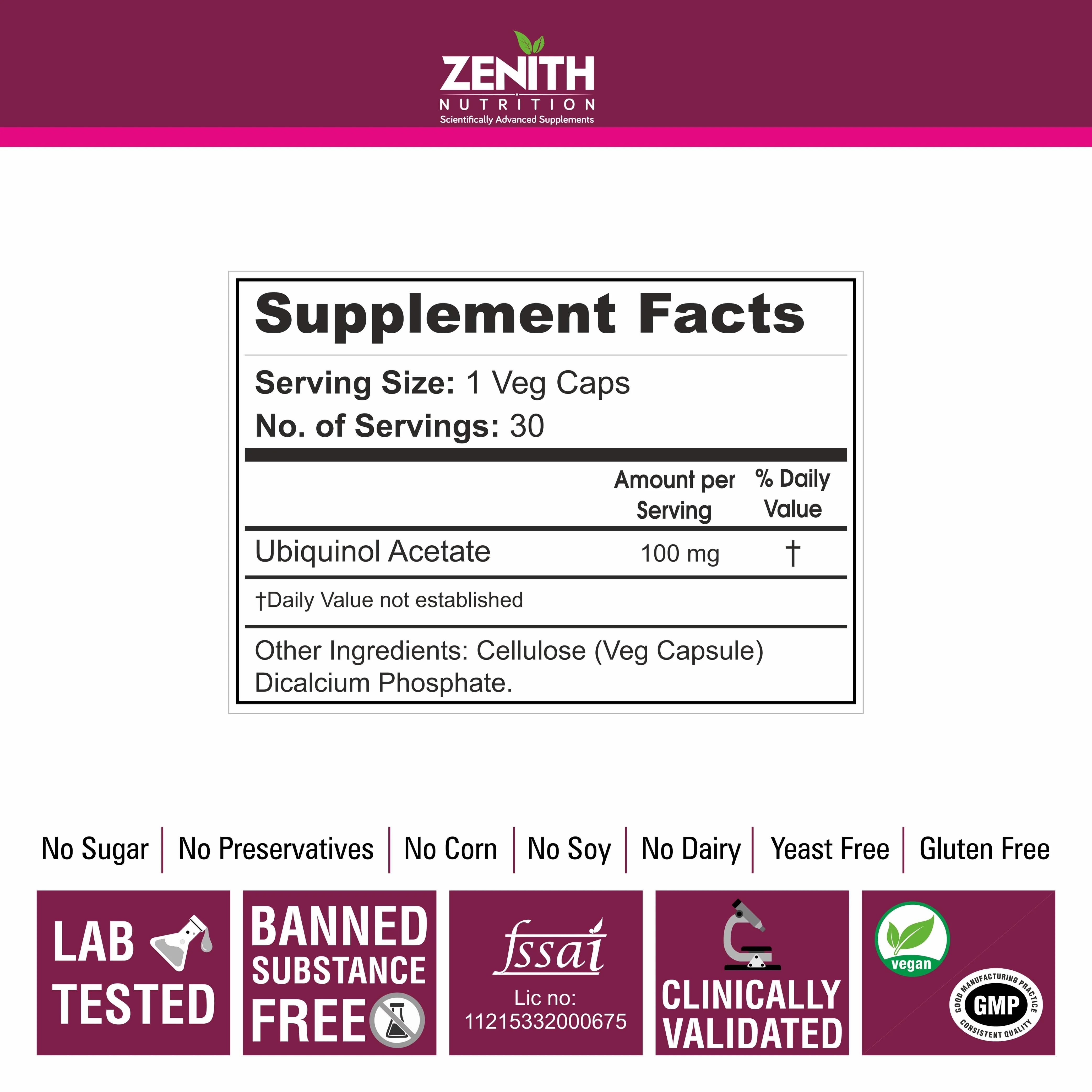 Ubiquinol 100mg - 30 Veg caps - Image 8